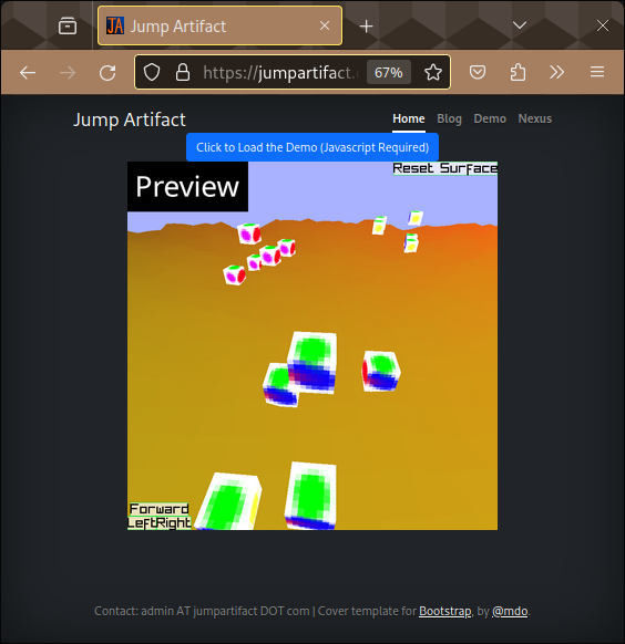 Screenshot of jumpartifact.com